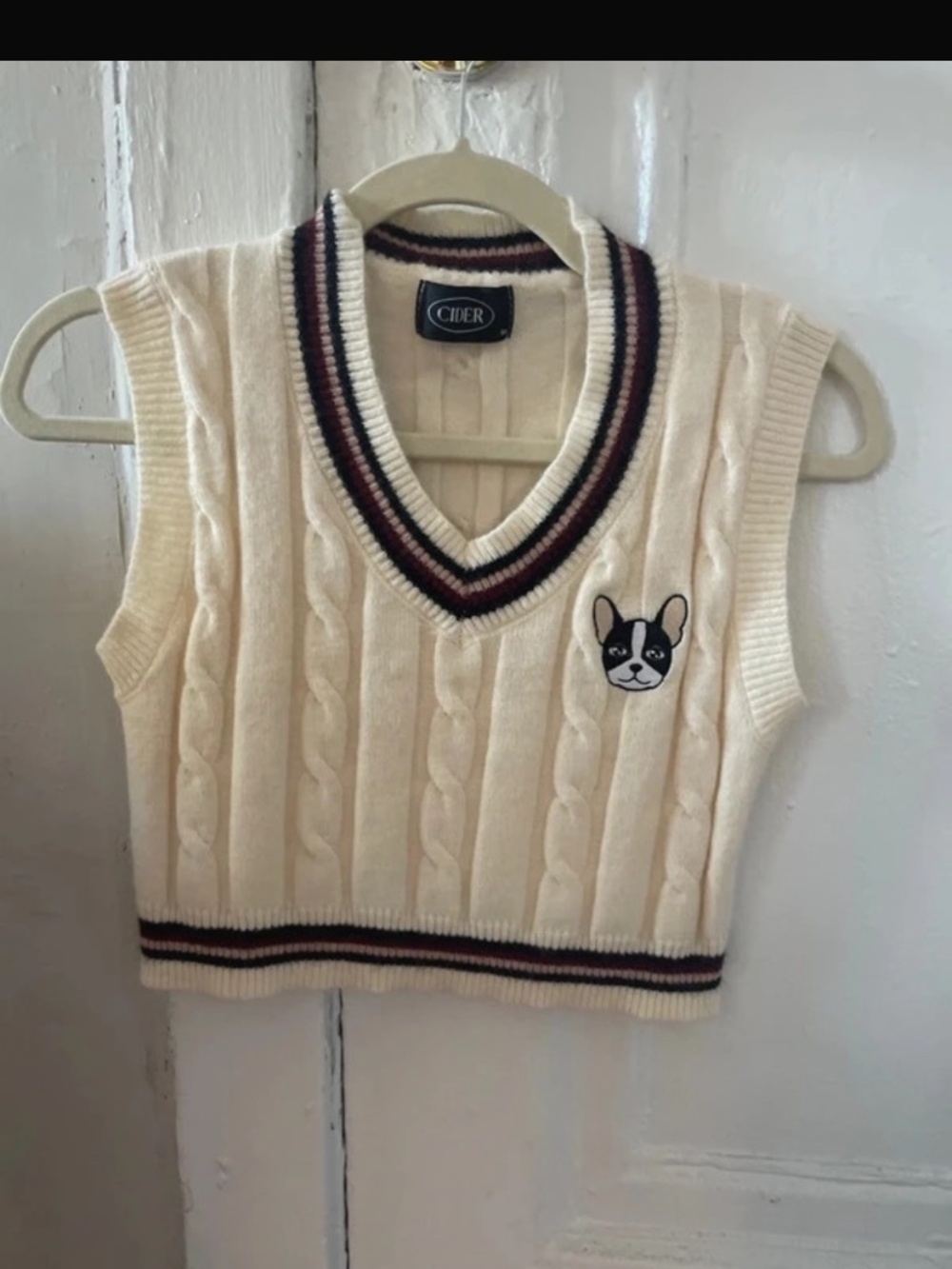 Knitted dog sweater